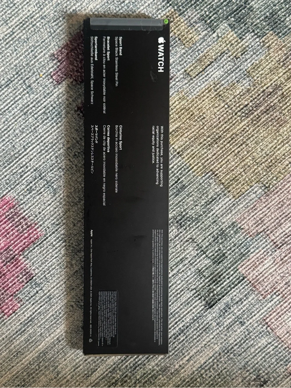 Apple Watch Sport Band in the Black Unity Limited Edition 40mm NWT
